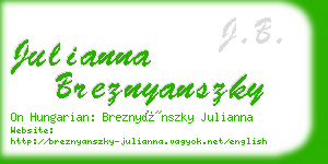 julianna breznyanszky business card